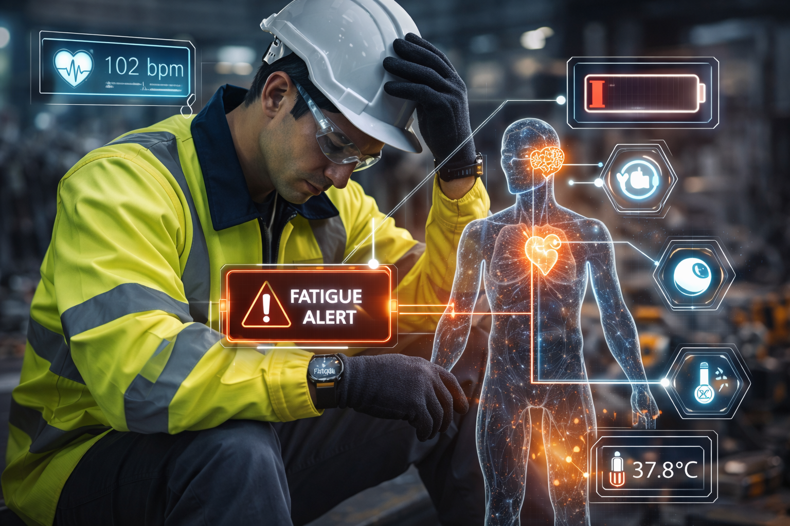 Monitoreo de fatiga con wearables y sensores en el trabajo